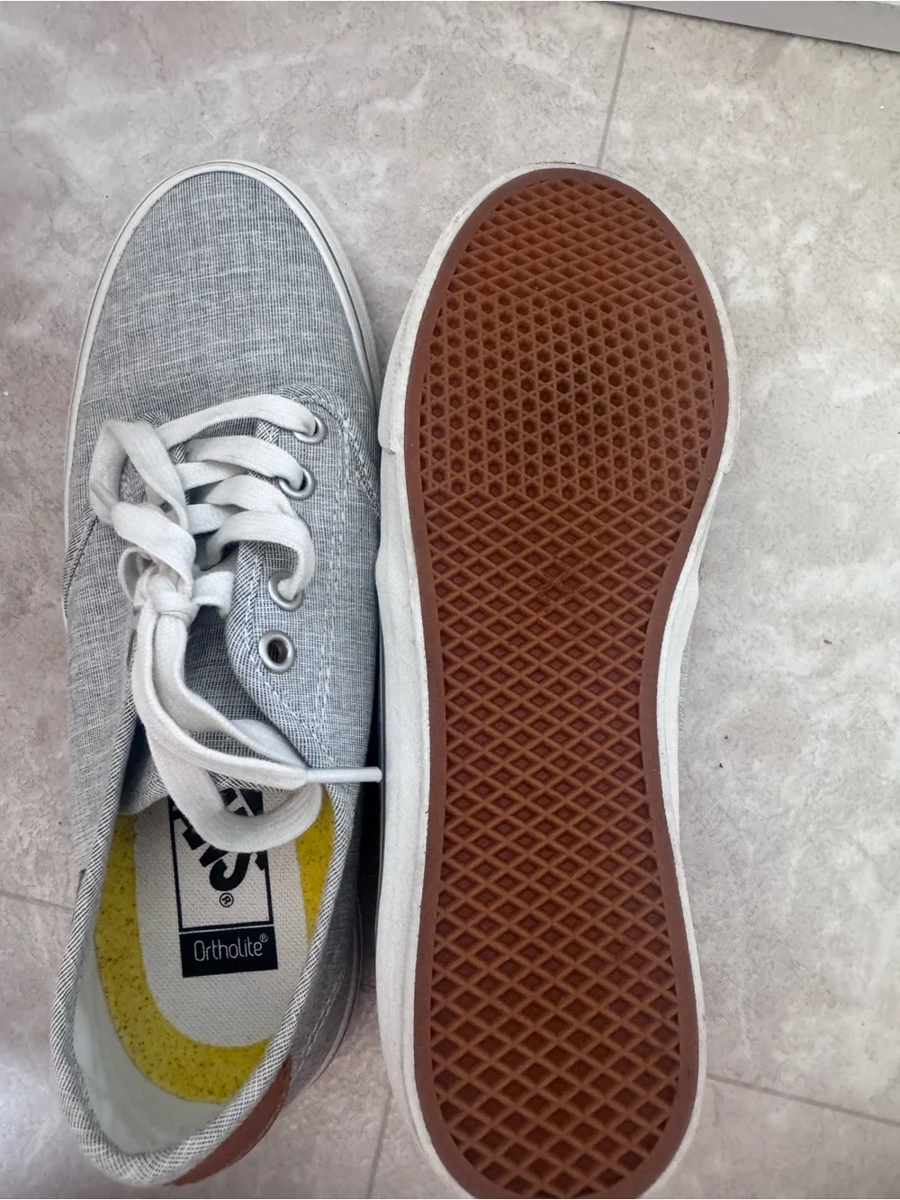 Vans Gray Canvas Low-Top Sneakers